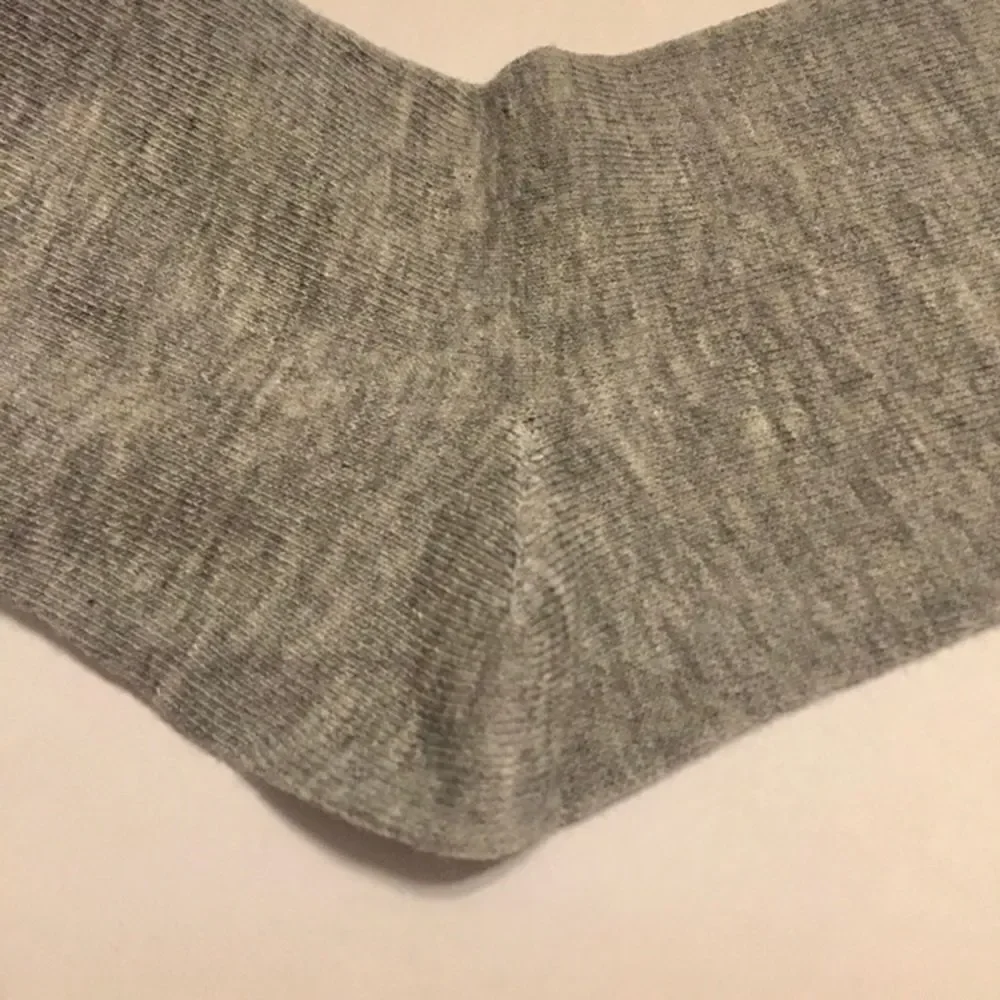 Women's Gray LOVE Bow Ankle Socks Coquette Ribbon Cotton Blend One Size